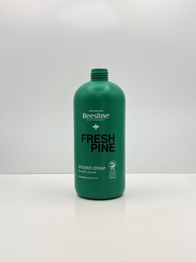 Beesline Fresh Pine shower cream, green plastic bottle