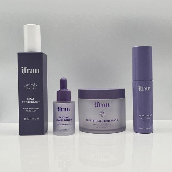 Ifran hair-care range in purple packaging